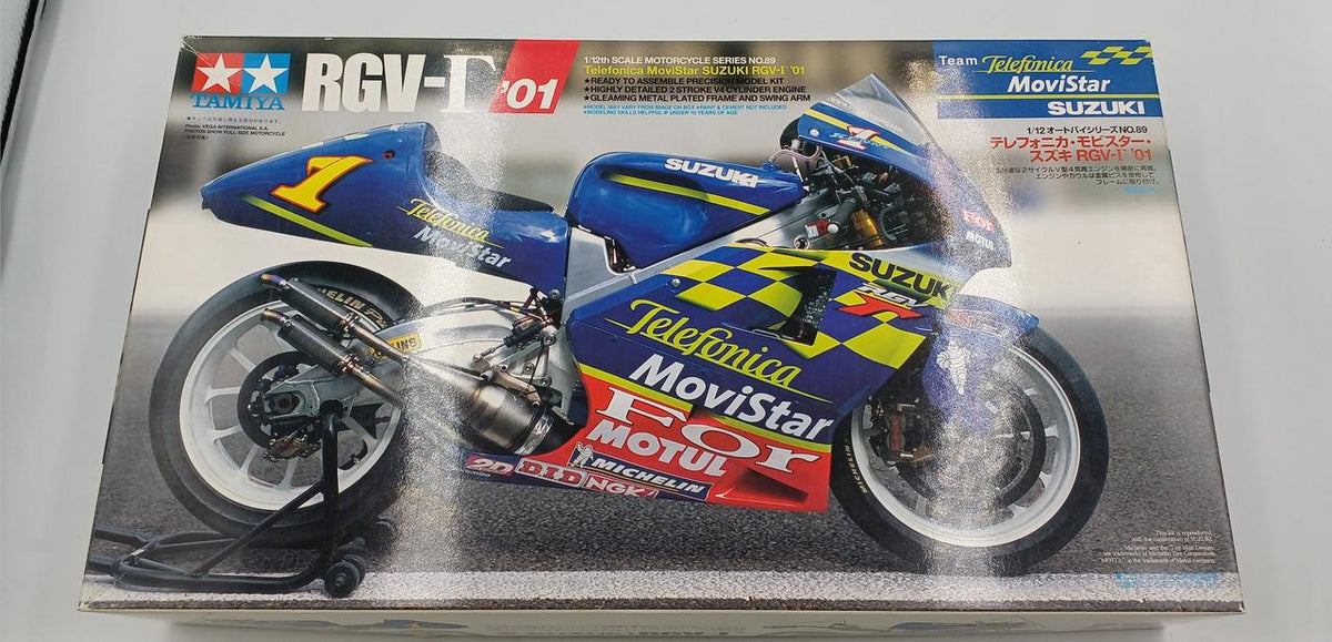 TAMIYA Telefónica Movistar Suzuki RGV 1/12 Motorcycle Series NO. 89 - Banzai Thrifting | BanzaiHobby