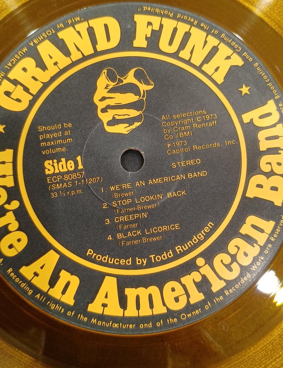 Toshiba Musical Industries LP Record American Band / Grand Funk Railroad