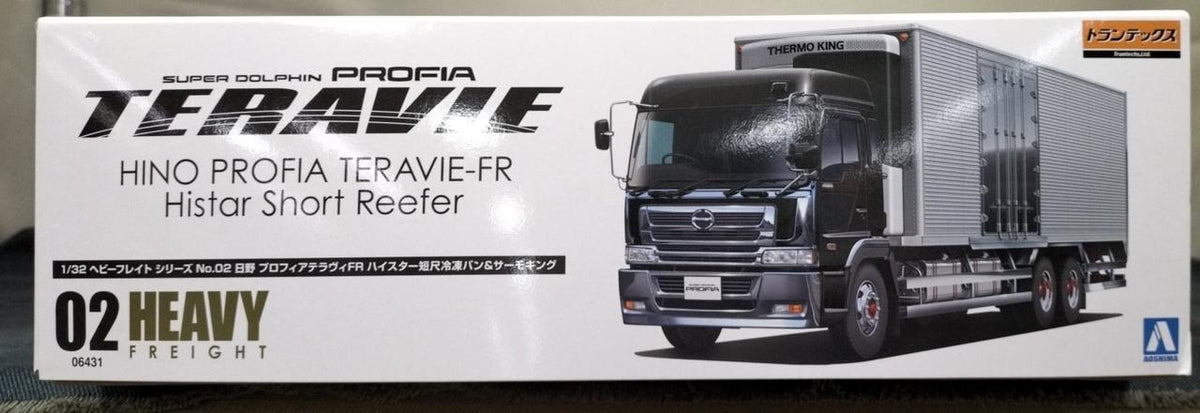 Aoshima Hino Profia Teravi FR Highstar Short Length Frozen Van & Thermoki 1/32 - Banzai Thrifting | BanzaiHobby