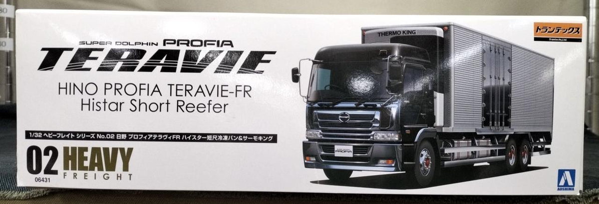Aoshima Hino Profia Teravi FR Highstar Short Length Frozen Van & Thermoki 1/32 - Banzai Thrifting | BanzaiHobby