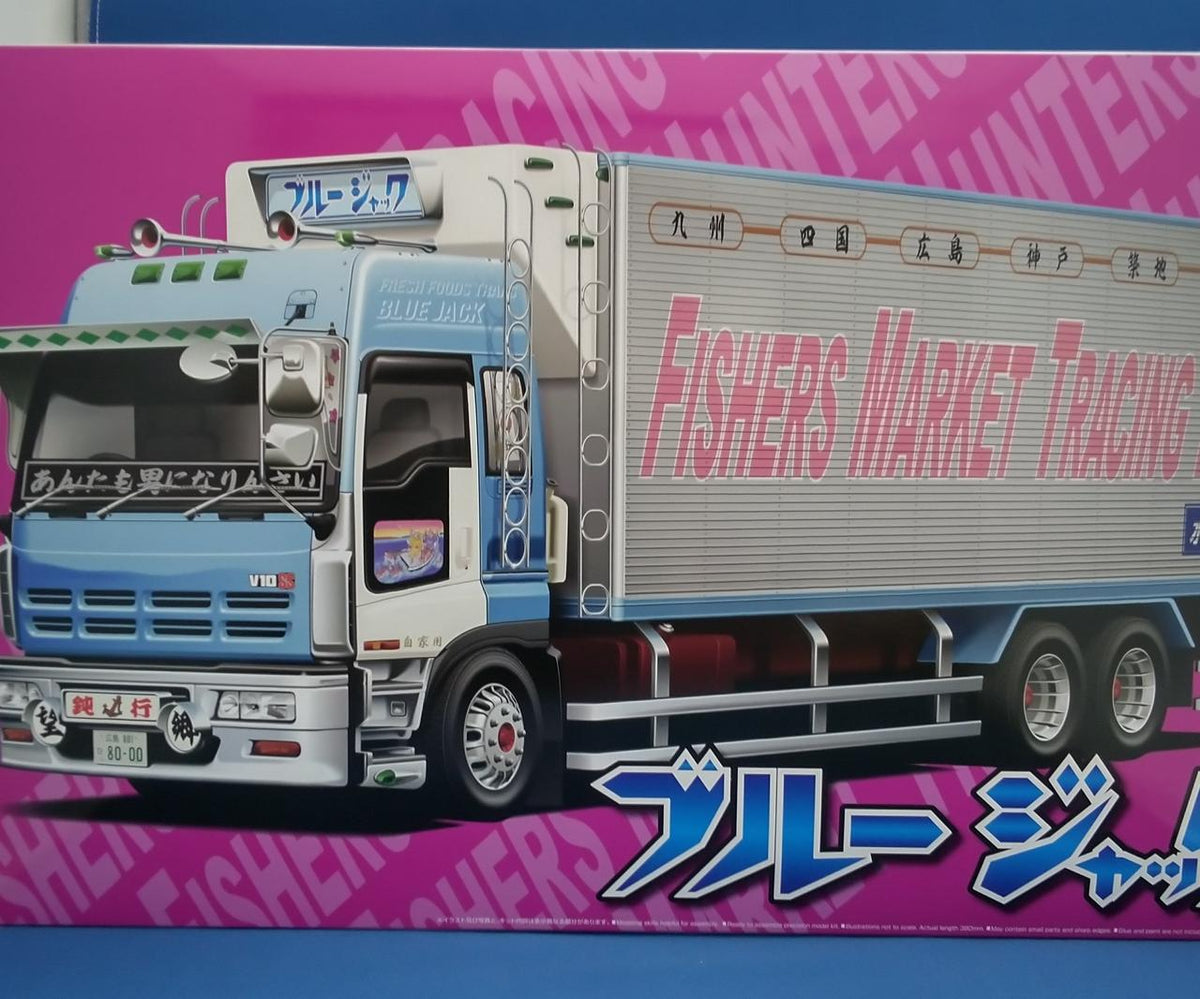 AOSHIMA Blue Jack (Large Refrigerated Truck) (6) Value Dekotora Series NO.15 - Banzai Thrifting | BanzaiHobby