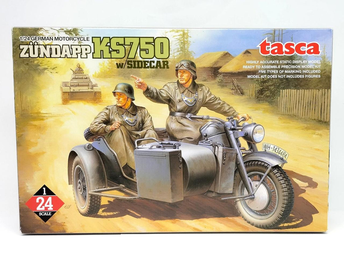 Taxcamo de Rizmo 1/24 scale plastic model Zündapp KS750 sidecar - Banzai Thrifting | BanzaiHobby