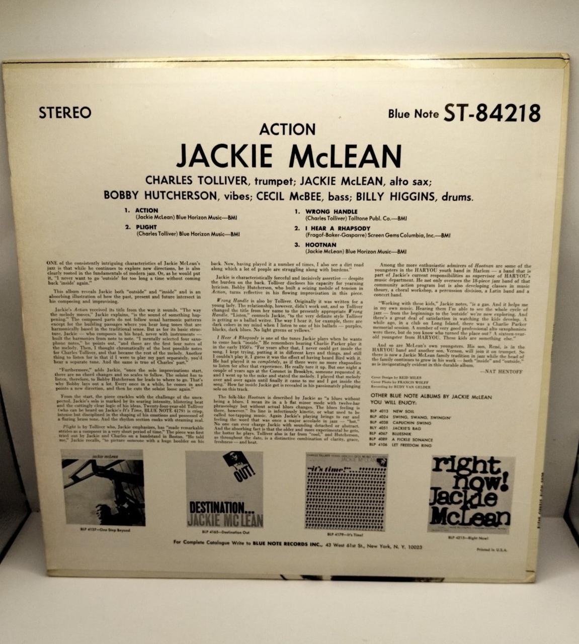 BLUE NOTE RECORDS ACTION JACKIE MCLEAN BST-84218