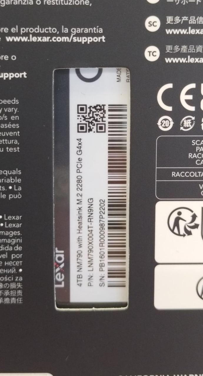 LEXAR SSD LNM790X004T-RN9NG
