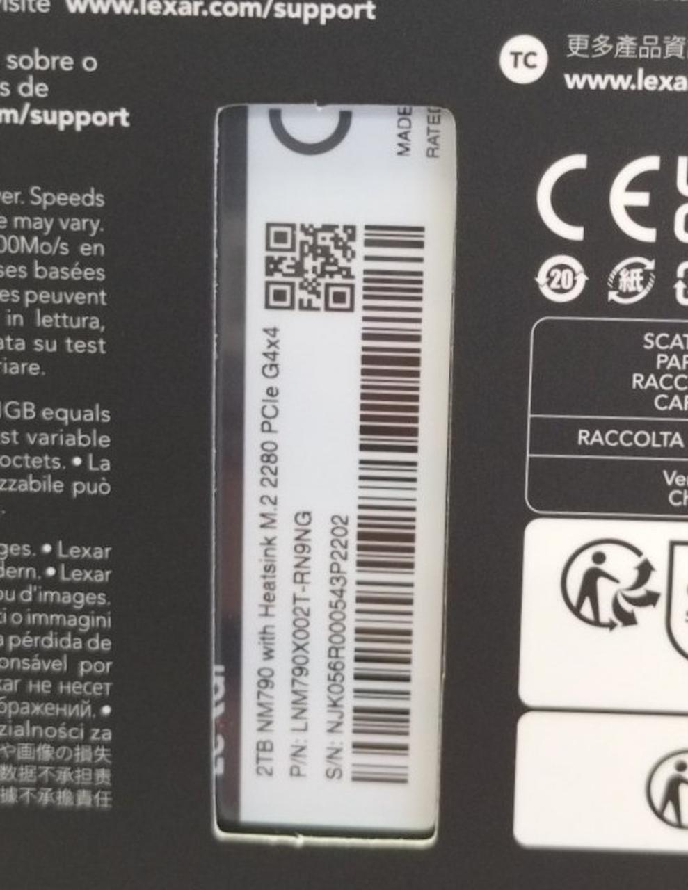LEXAR SSD LNM790X002T-RN9NG