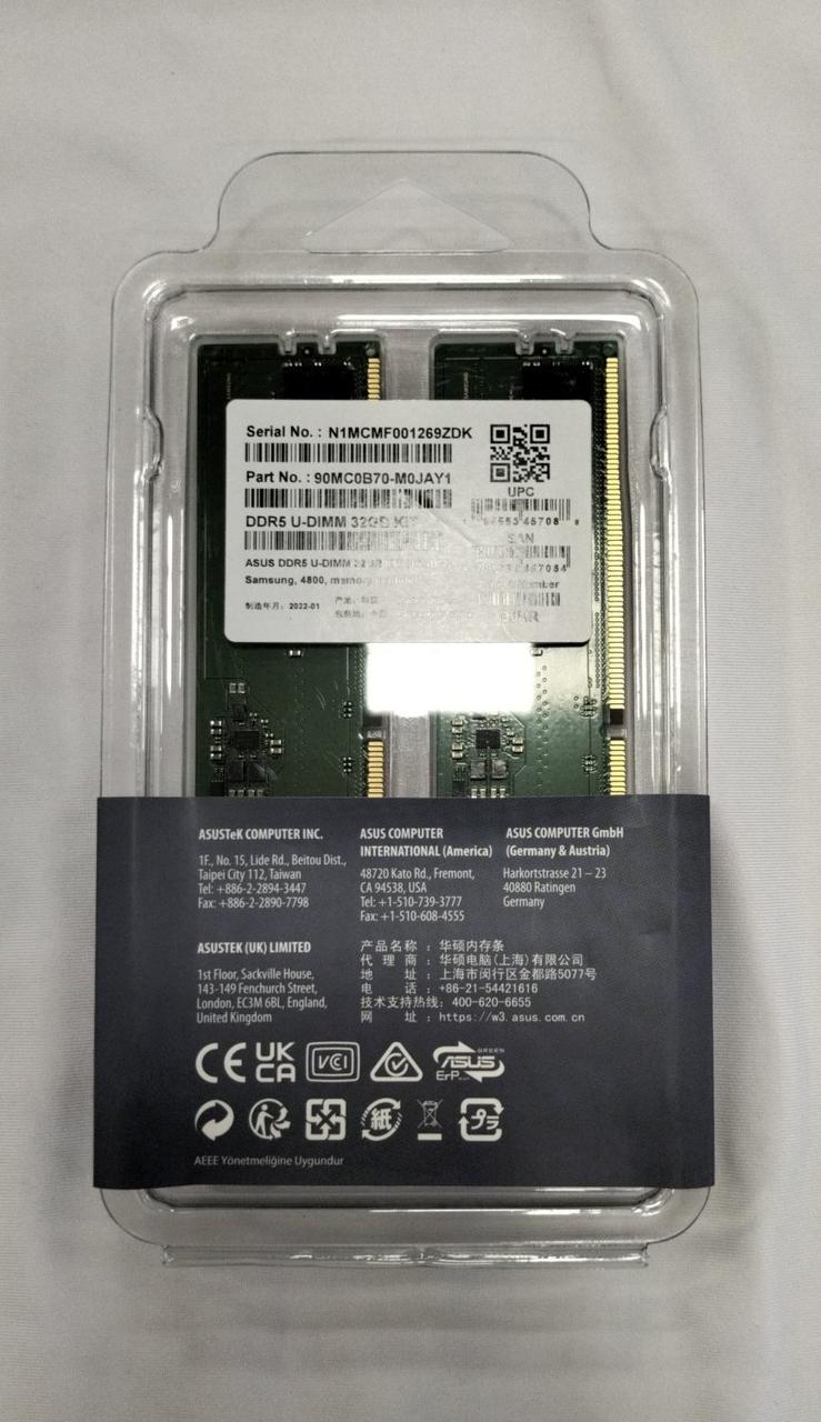 ASUS Memory: 90MC0B70-M0JAY1
