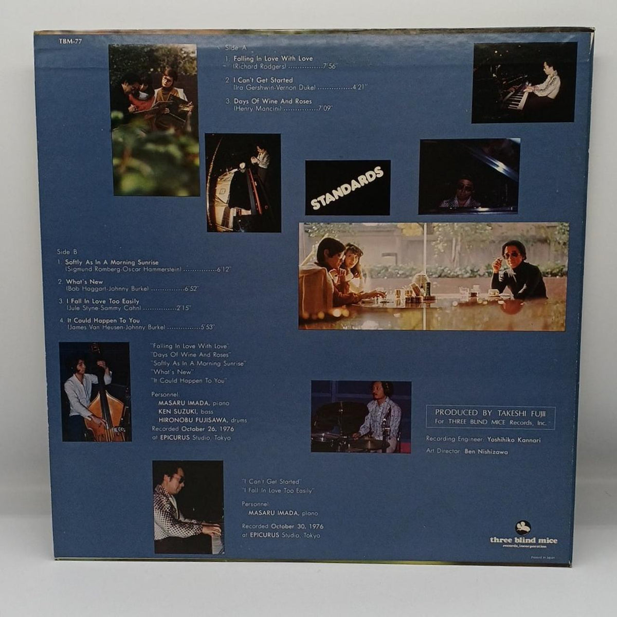 Toshiba EMI Jazz LP Record Masaru Imada Trio / Standard