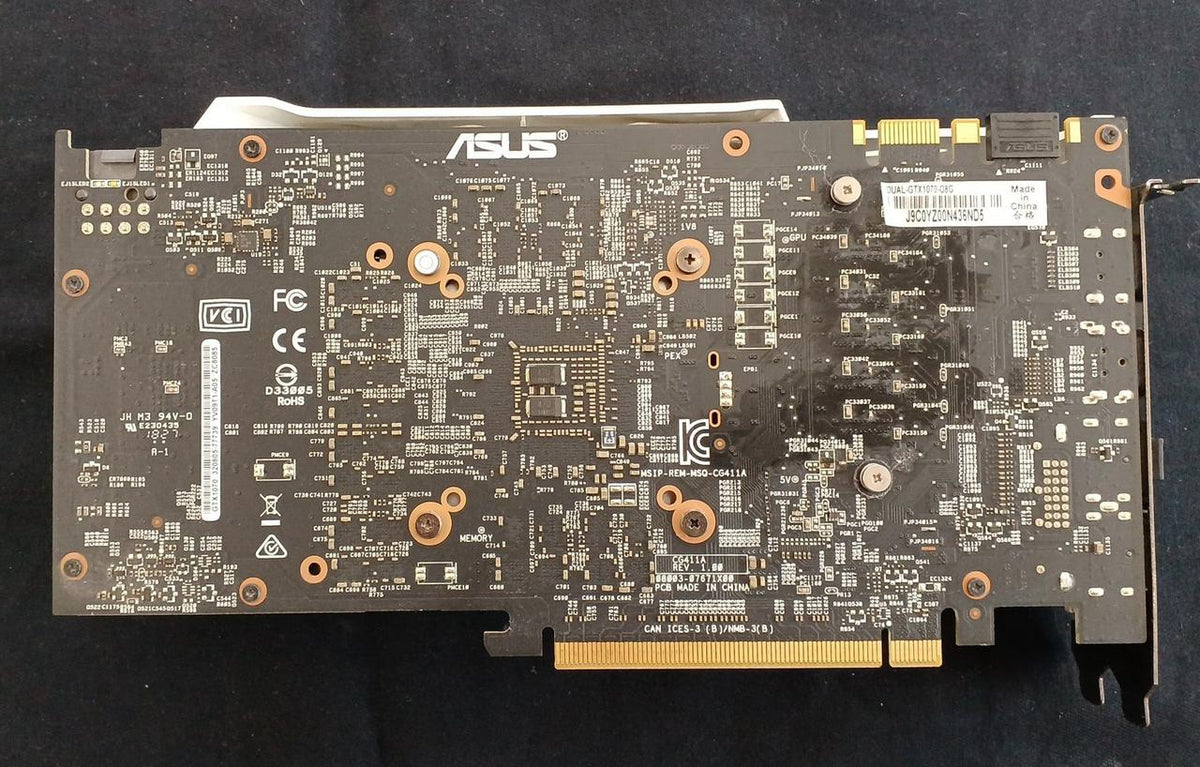 ASUS Graphics Card: DUAL-GTX1070-O8G