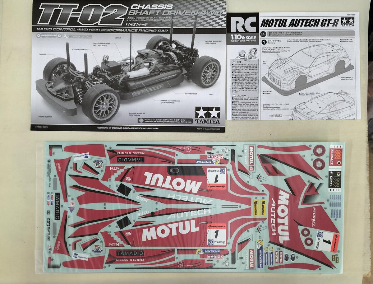 TAMIYA 1/10R/C TT-02 MOTUL AUTECH GT-R