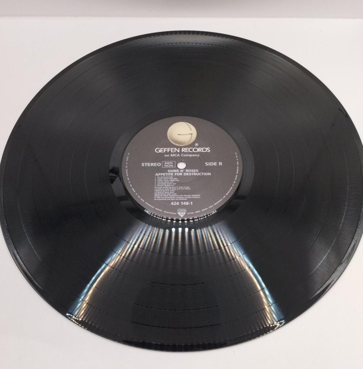 GEFFEN APPETITE FOR DESTRUCTION LP Record