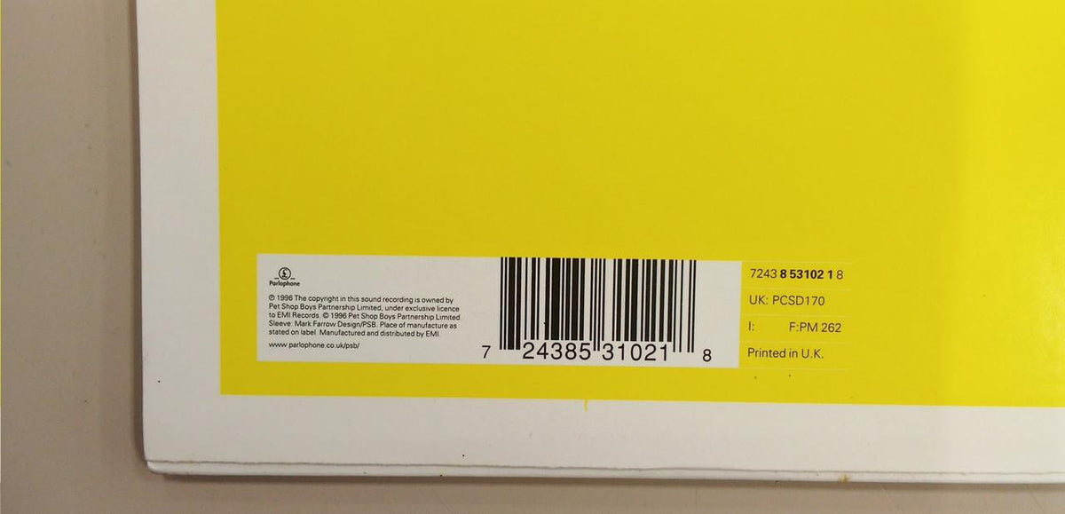 PARLOPHONE PET SHOP BOYS/BILINGUAL PCSD170
