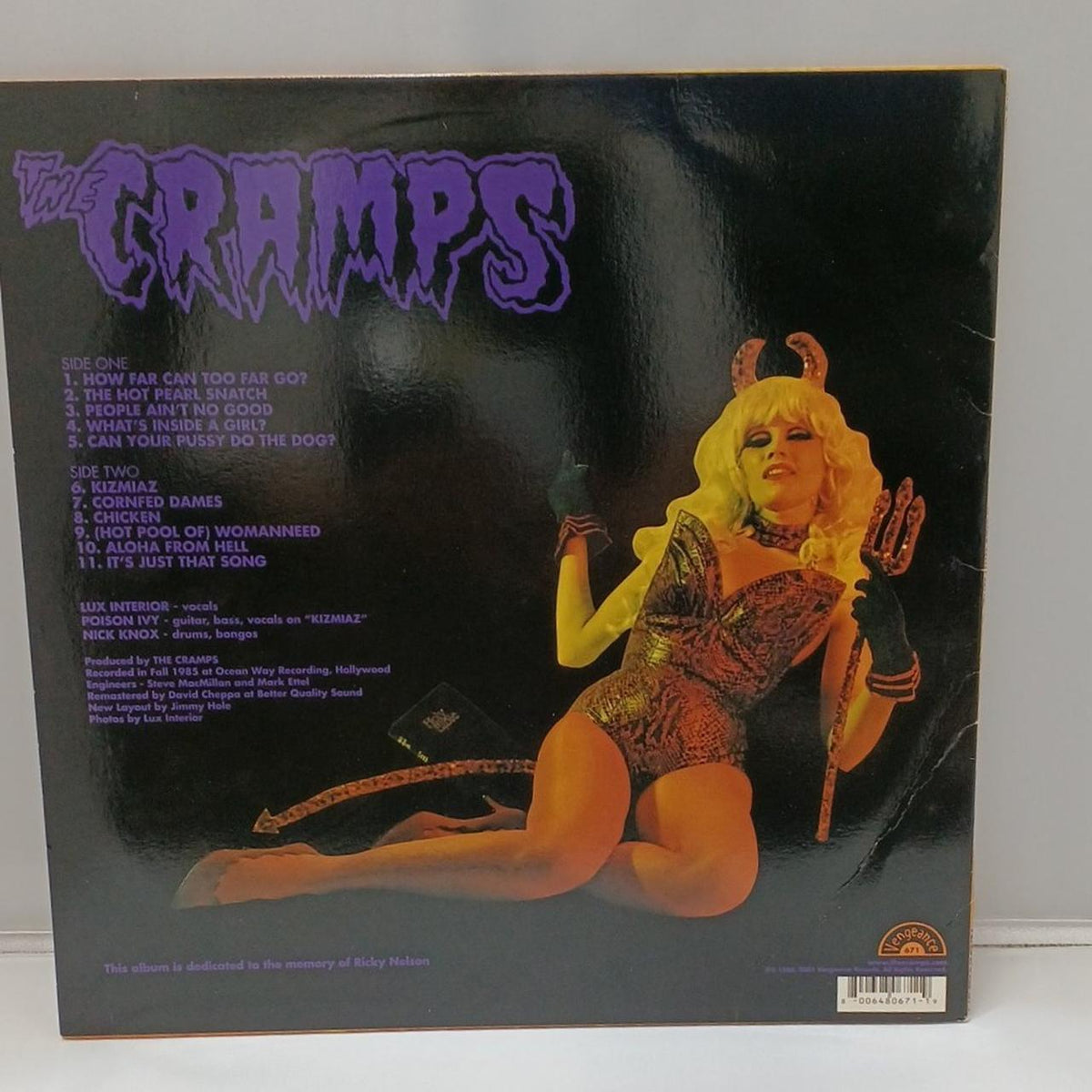 VENGEANCE RECORDS LP Record THE CRAMPS / A DATE WITH ELVIS