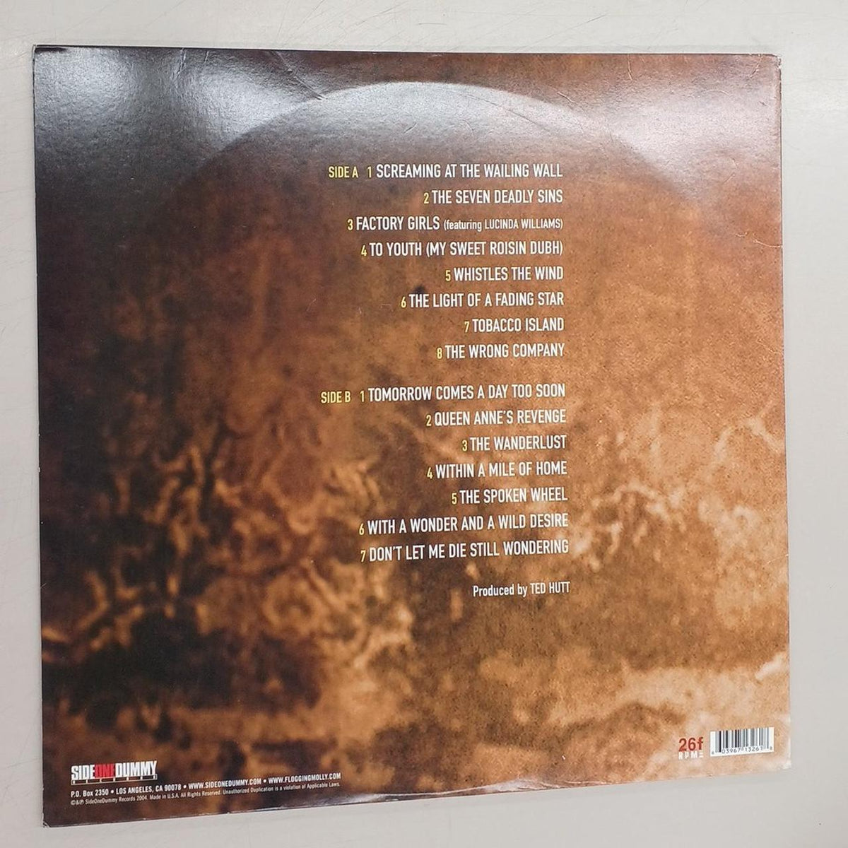 SIDEONEDUMMY RECORDS LP record FLOGGING MOLLY? WITHIN A MILE