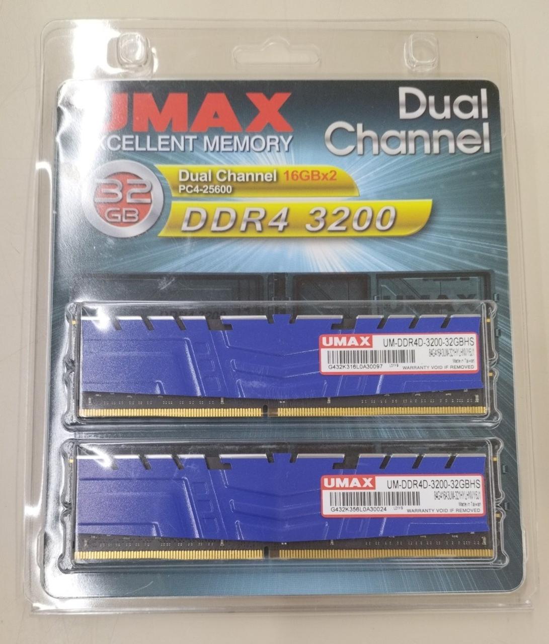 UMAX DDR4/16GBX2 UM-DDR4D-3200-32GBHS