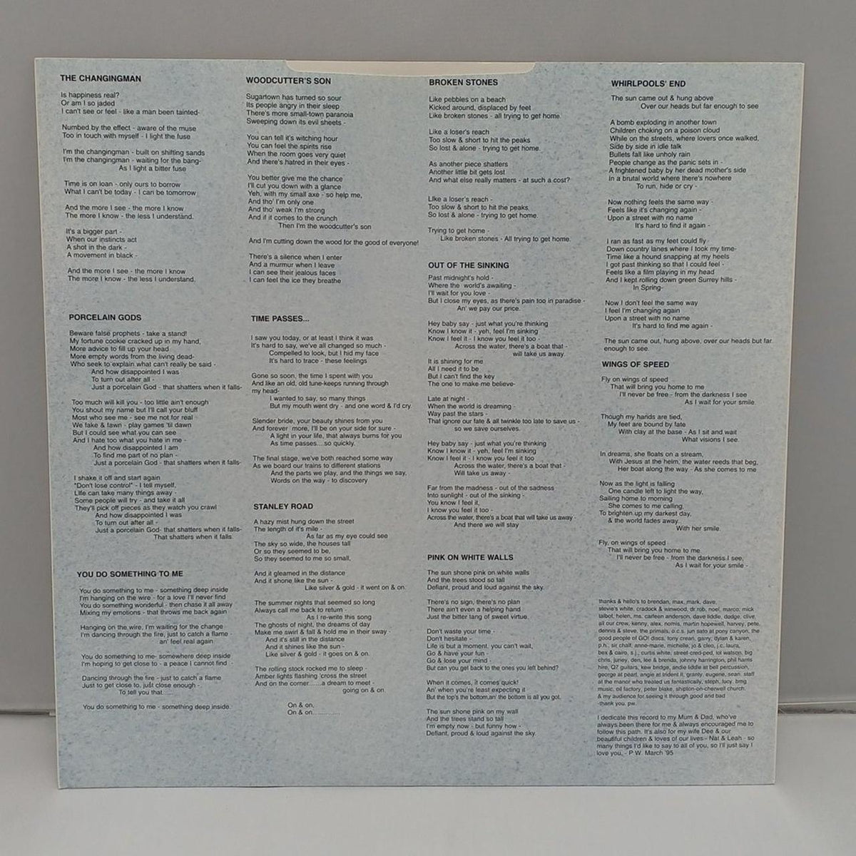 GO! DISCS LP record PAUL WELLER / STANLEY ROAD