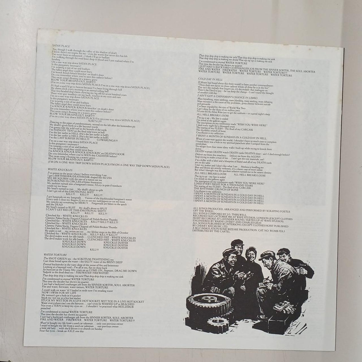 SOME BIZZARE LP Record SCRAPING FOETUS OFF THE WHEEL