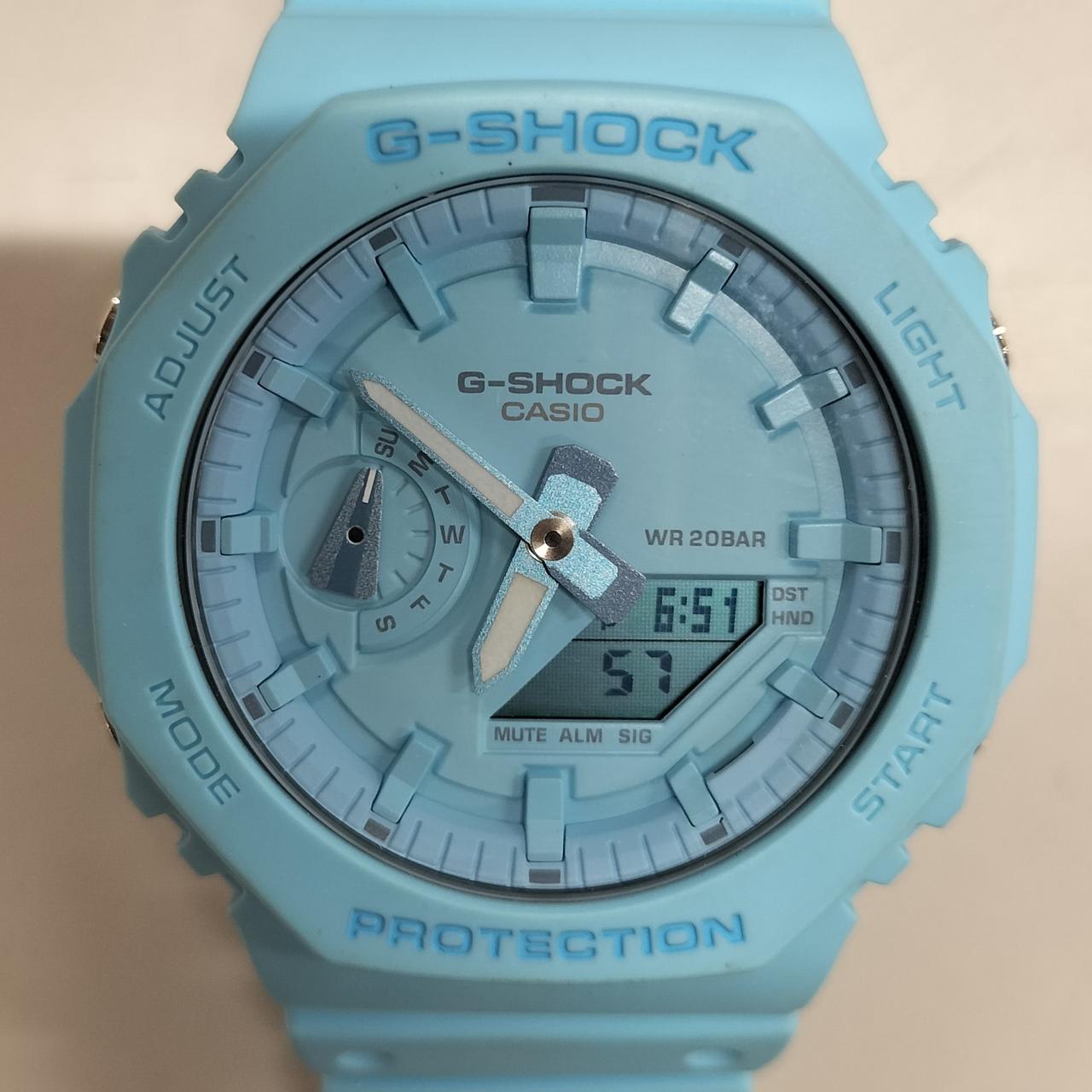 美品✨CASIO G-SHOCK GA-2100 メタル×カーボン　スカイブルー CASIO G-SHOCK GA-2100 – BanzaiHobby