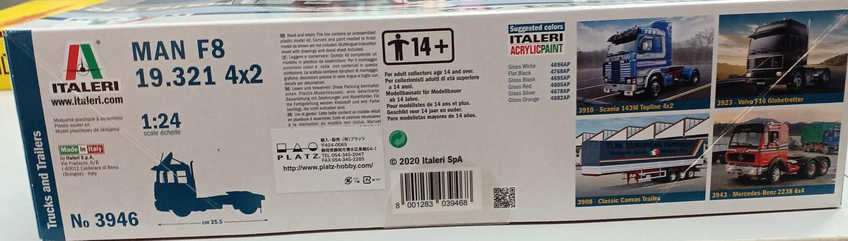 Italeri Car & Truck 1/24 MAN F8 19.321 4×2