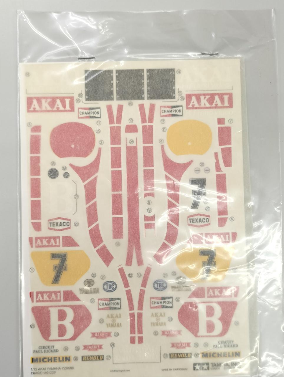 TAMIYA 1/12 Acai Yamaha YZR500 14102 NO.102
