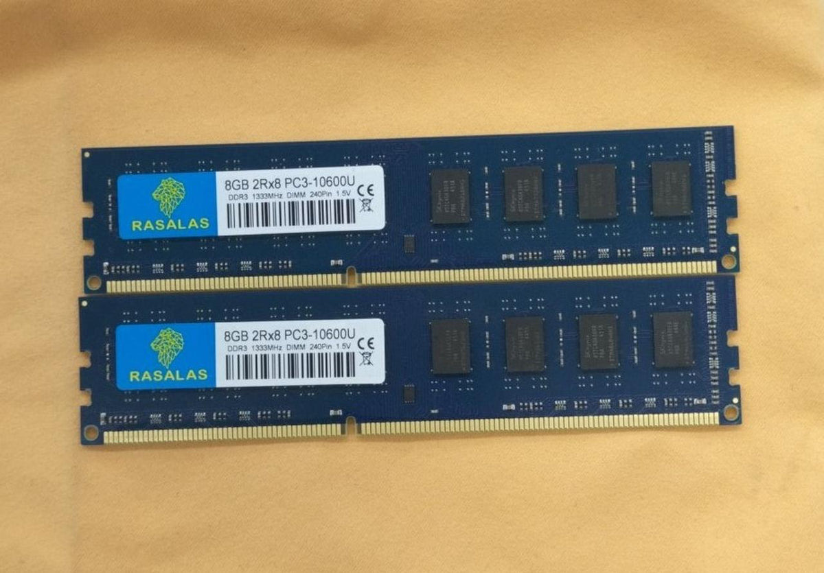 RASALAS PC Memory PC3-10600U 8GB x2