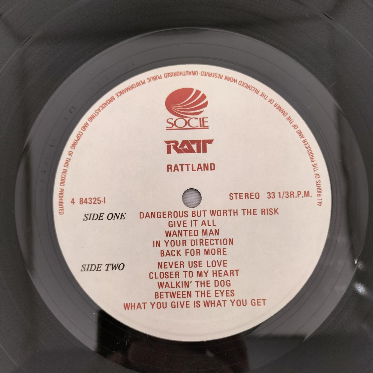 SOCIE RECORDING LP Record RATT