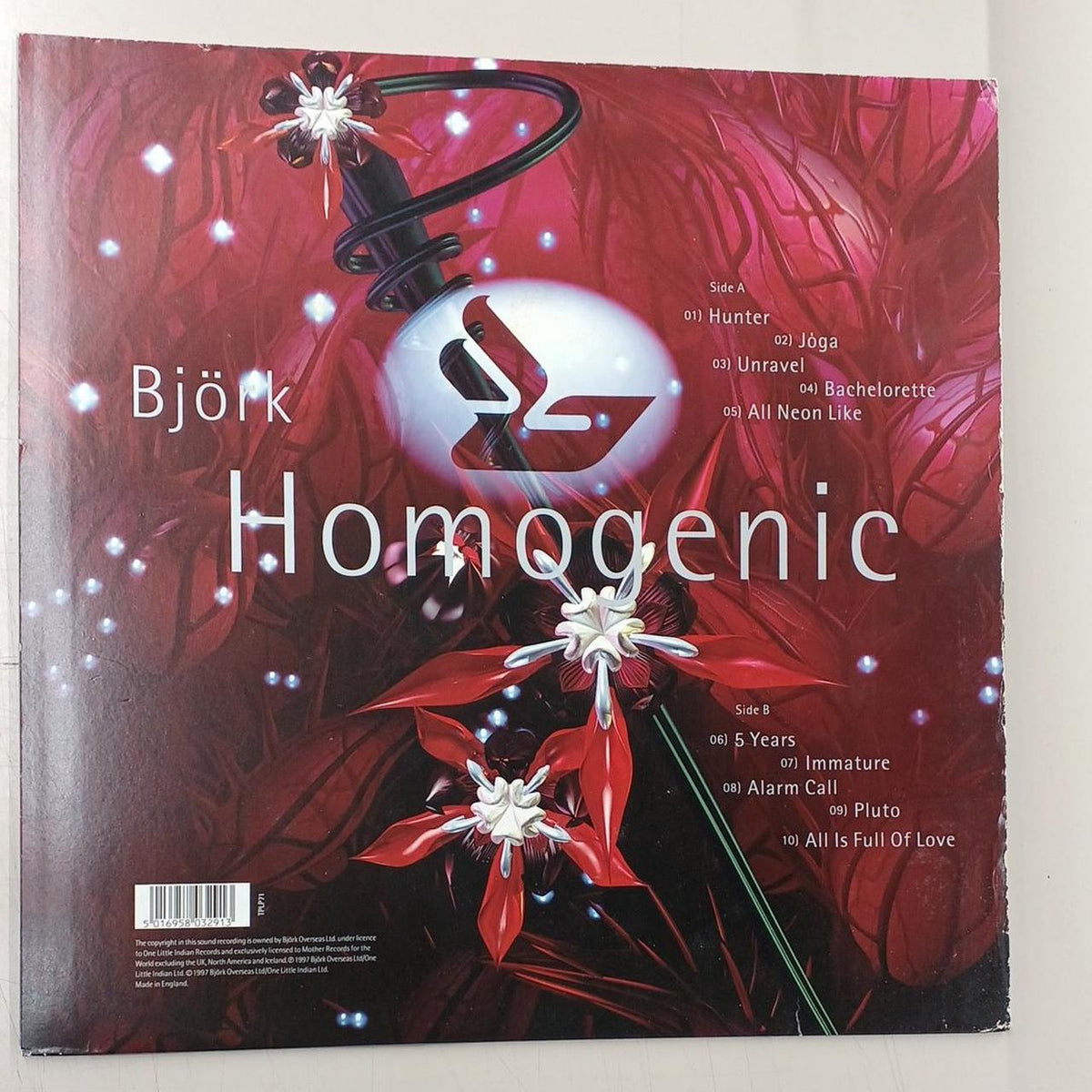 ONE LITTLE INDIAN LP Record BJORK / HOMOGENIC