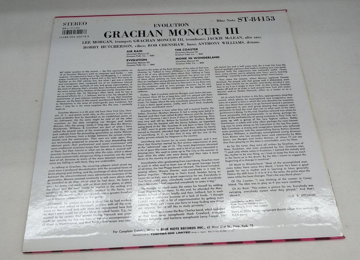 BLUE NOTE LP / BST84153 GRACHAN MONCUR/EVOLUTION