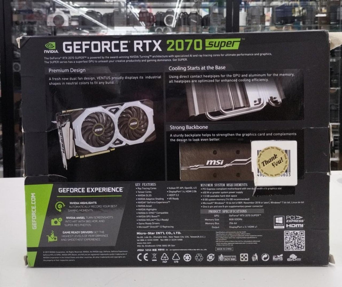 MSI Graphics Board RTX2070 SUPER VENTUS OC