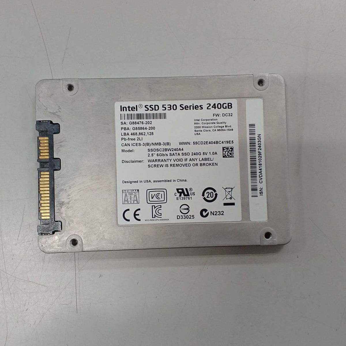 INTEL SSD SSDSC2BW240A4