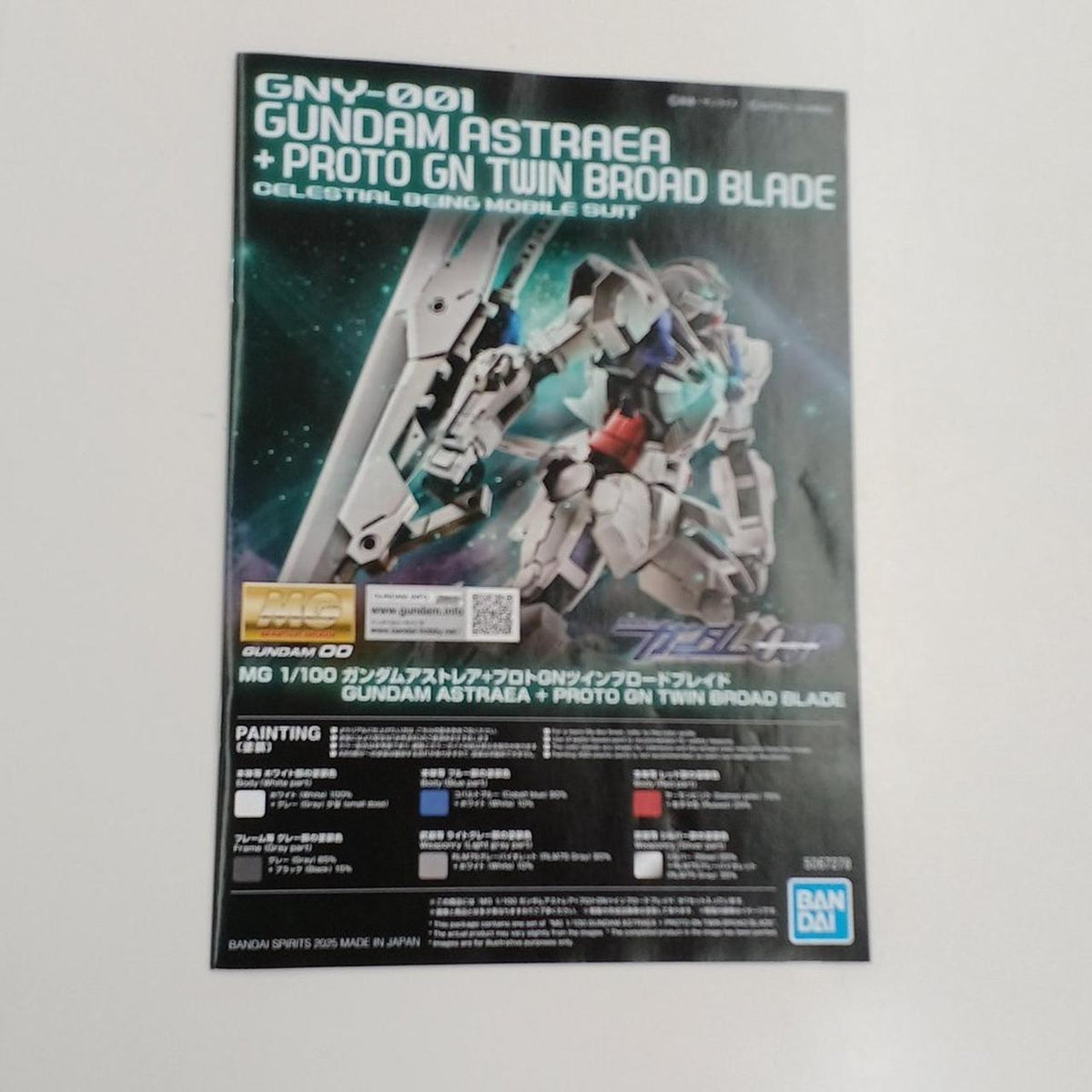BANDAI Gundam MG Gundam Astrea + Proto GN Twin Broadblade