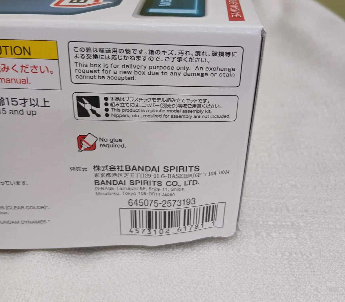 BANDAI MG 1/100 Scale Gundam Dynames (Clear Color) Gundam Base Limited