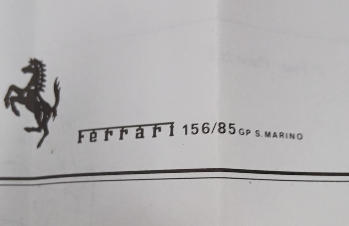 BOSICA Ferrari Tipo 156/85