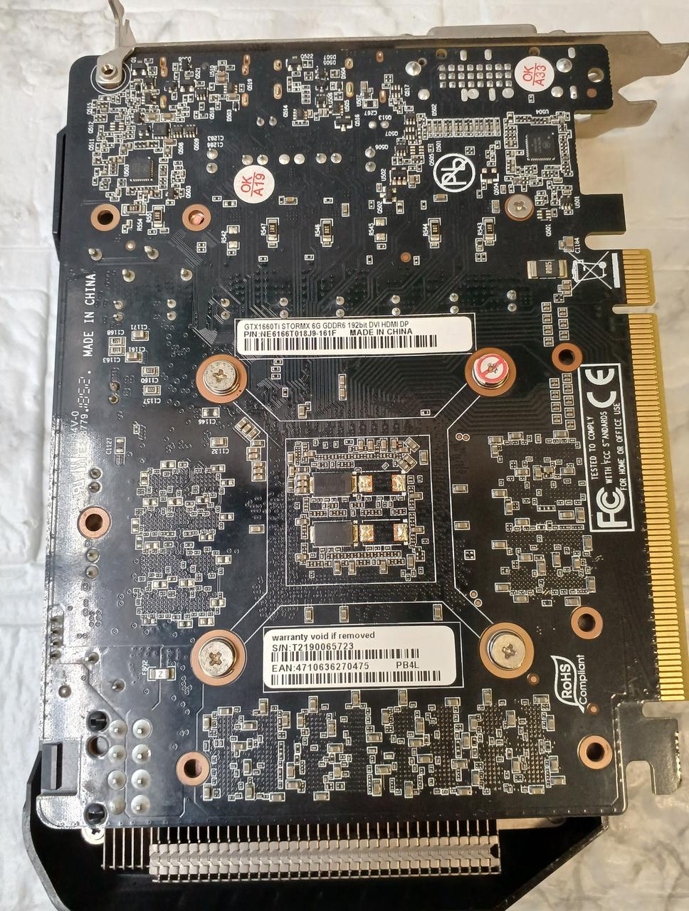 PALIT Graphics Card GTX1660TI STORMX 6G