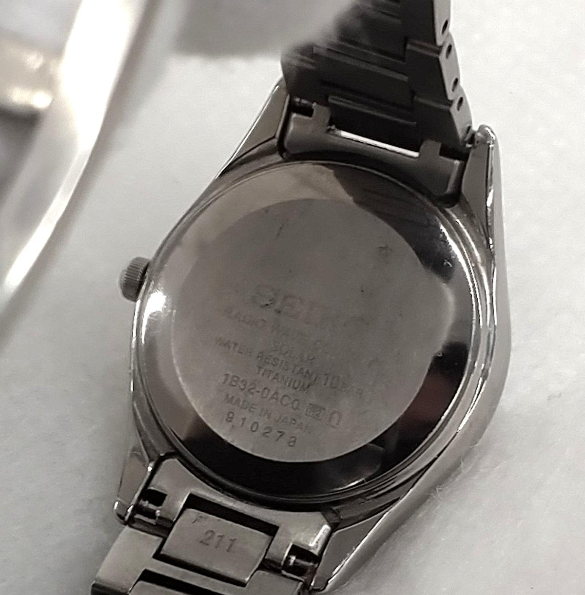 SEIKO Solar Radio-Controlled Wristwatch 1B32-0AC0
