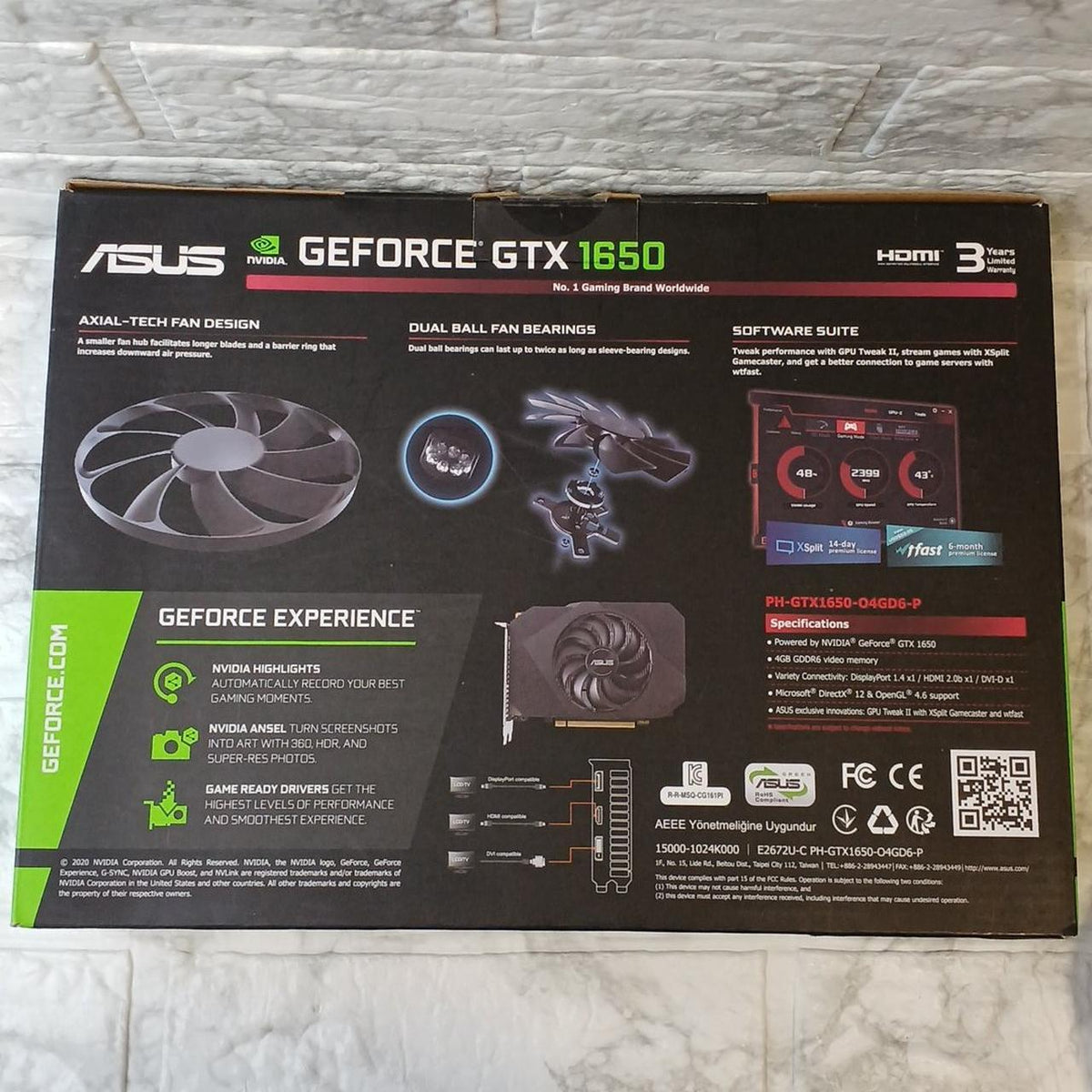 ASUS Graphics Card PH-GTX1650-O4GD6-P