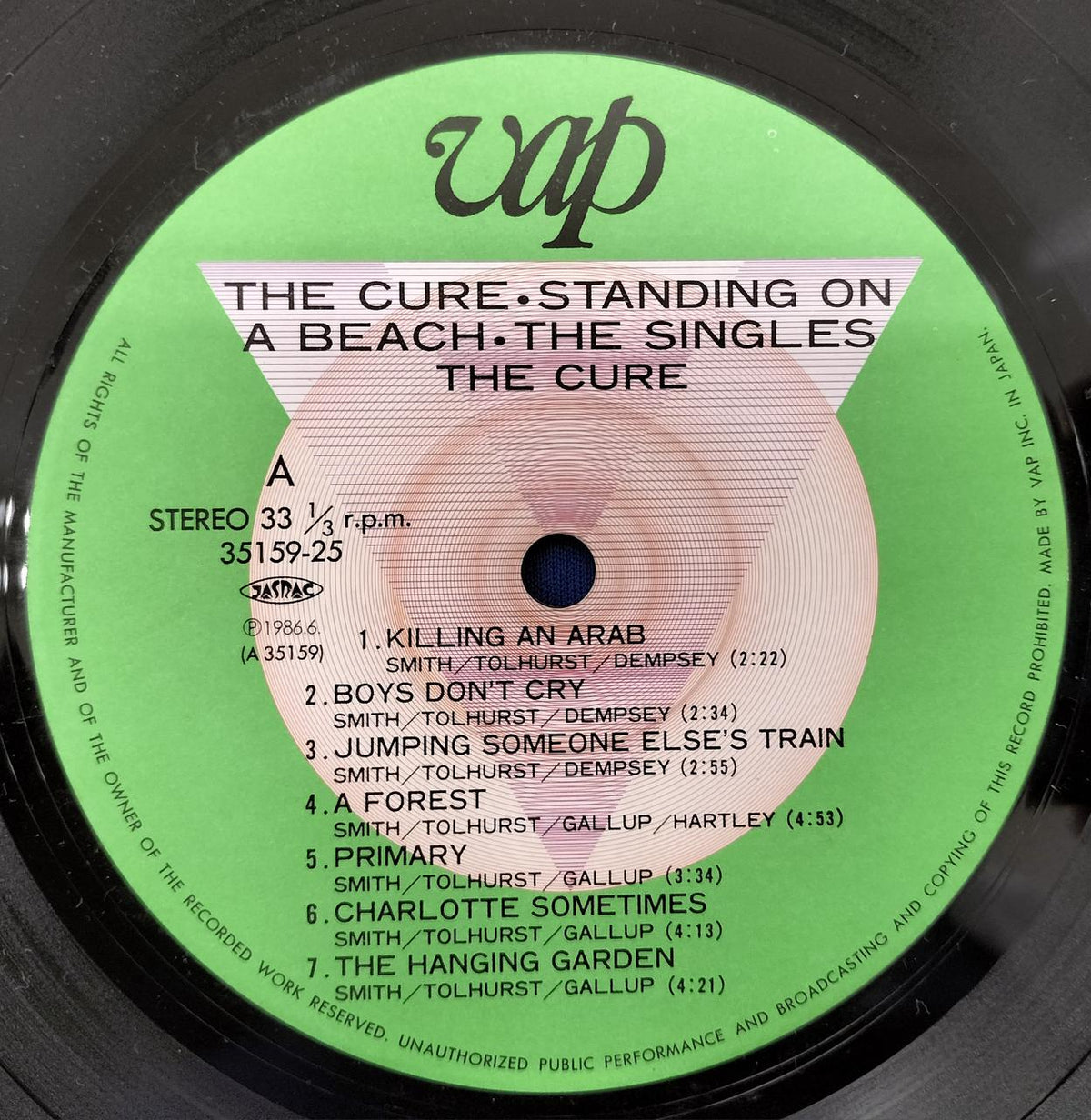 VAP Record STANDING ON A BEACH/THE CURE