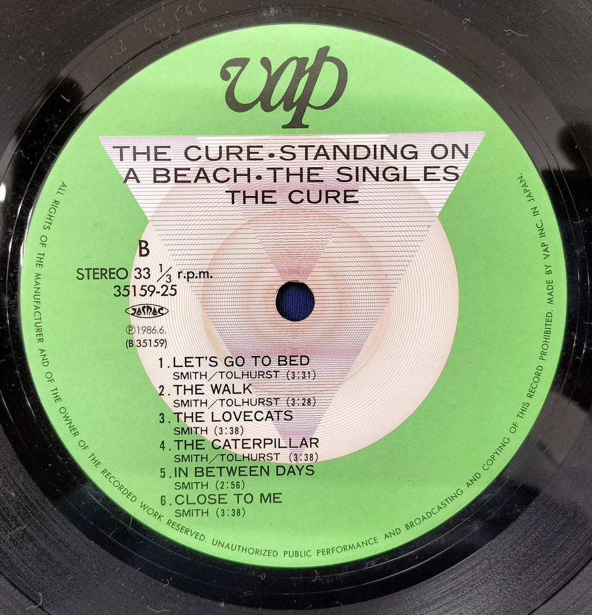 VAP Record STANDING ON A BEACH/THE CURE