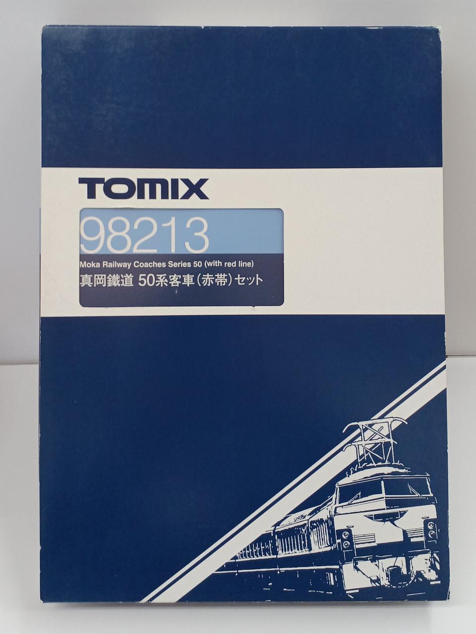TOMIX Moka Railway 50 Series Passenger Car (Red Ribbon) Set with C11 Steam Locomotive (No. 325) - Banzai Thrifting | BanzaiHobby