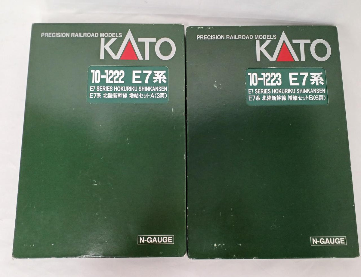 KATO N Gauge E7 Series Hokuriku Shinkansen Basic and Expansion Sets A and B 12-Car Set - Banzai Thrifting | BanzaiHobby