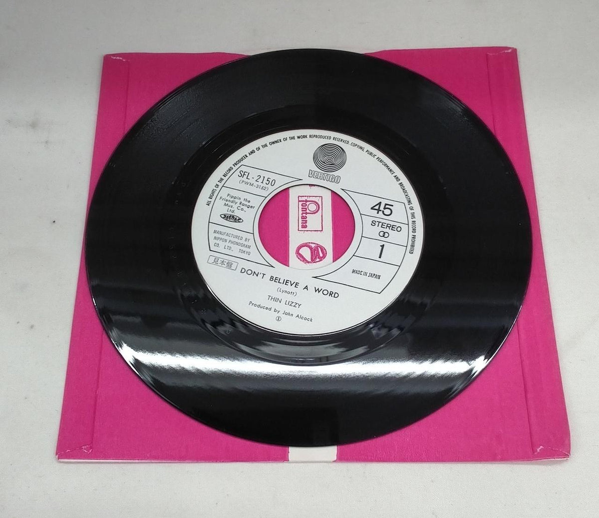 Vertigo Records EP Sample Disc Thin Lizzy / Watch Out for Sweet Words - Banzai Thrifting | BanzaiHobby