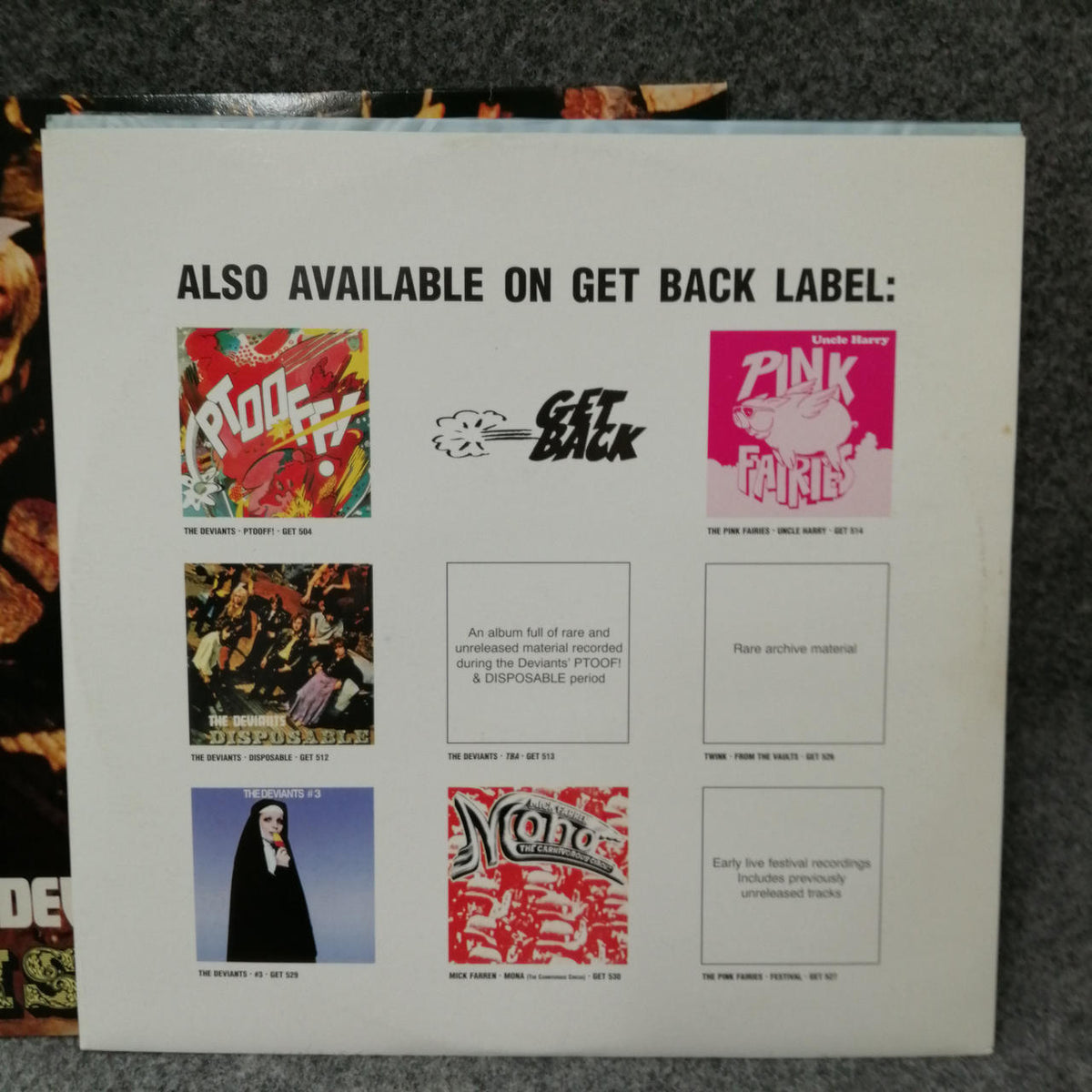 GET BACK THE DEVIANTS「DISPOSABLE」 GET512