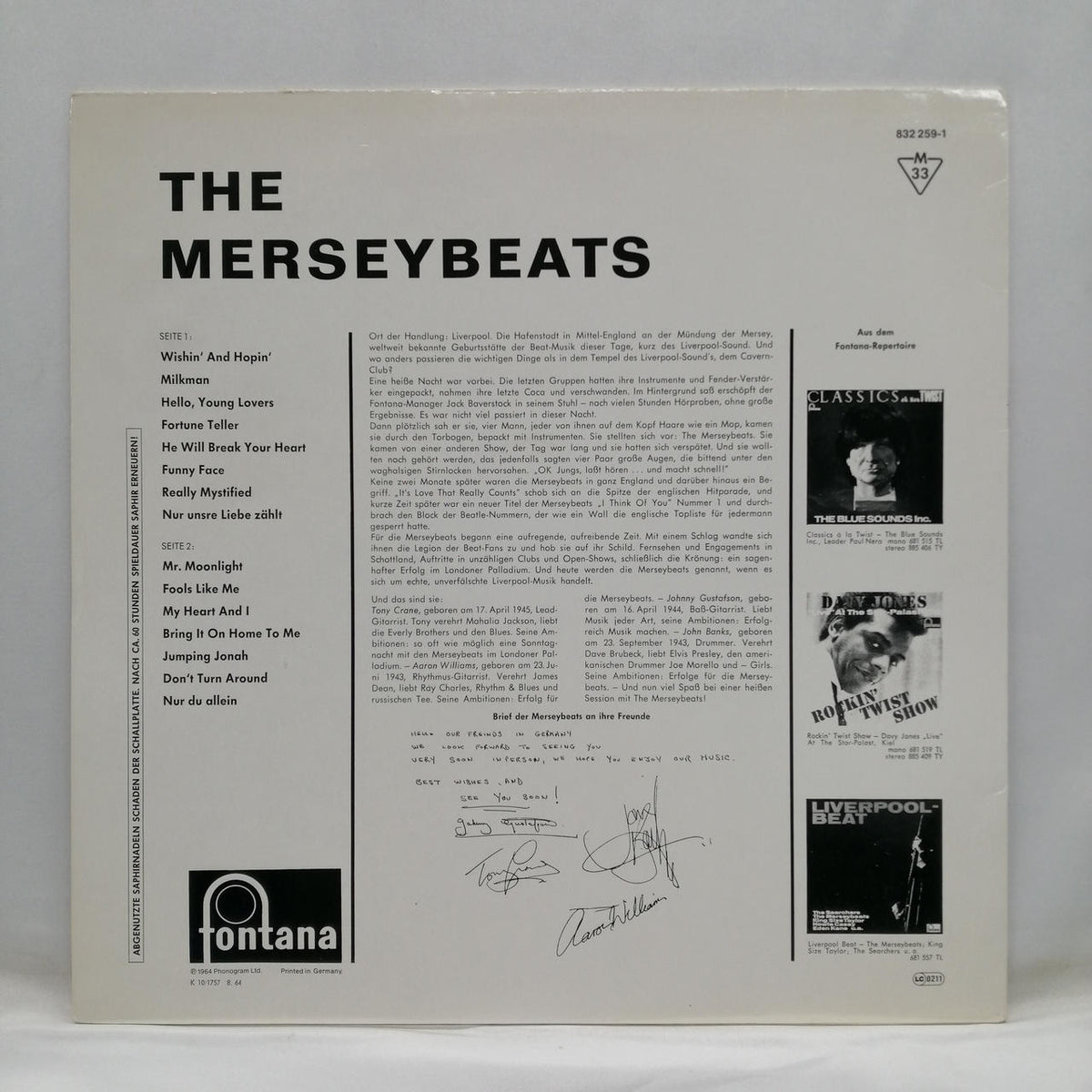 FONTANA THE MERSEYBEATS THE MERSEYBEATS