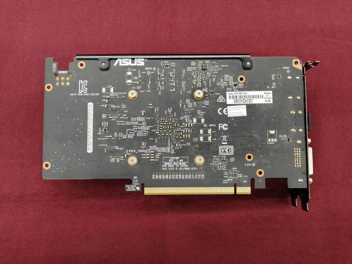 ASUS Graphics Card: DUAL-GTX1050TI-4G