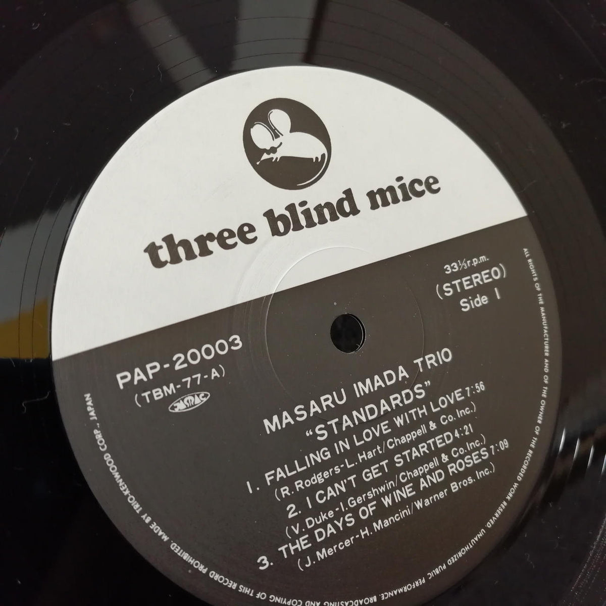 TRIO RECORDS Masaru Imada "Standard" PAP-20003