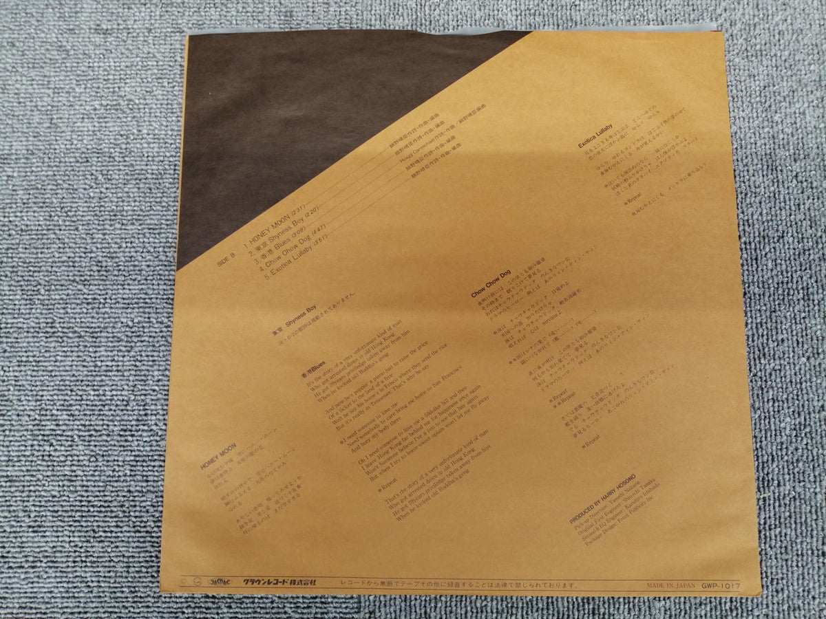 Haruomi Hosono Record HARRY UP HOSONO