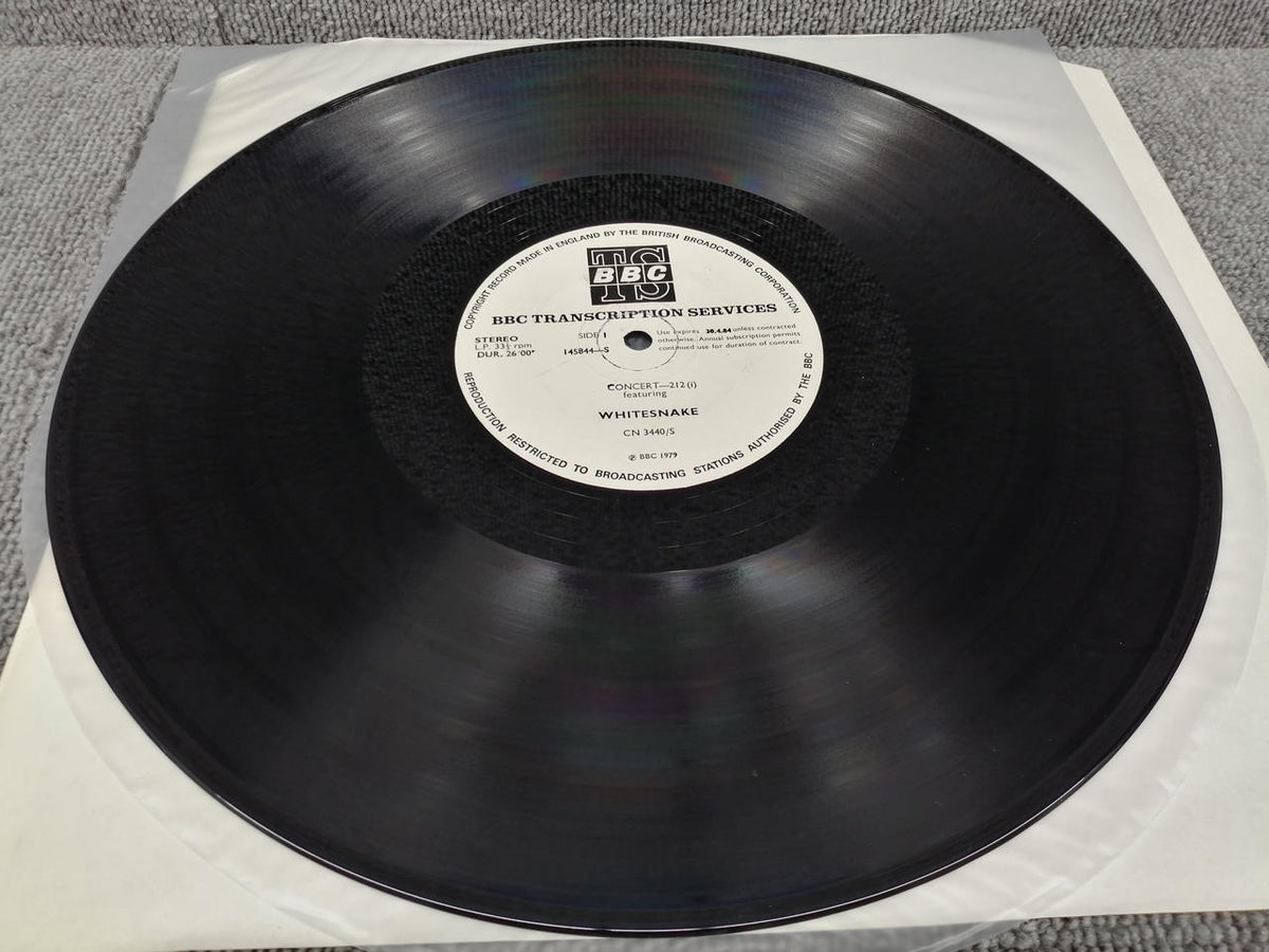 BBC TRANSCRIPTION SERVICES Analog Record WHITESNAKE / IN CONCERT-212