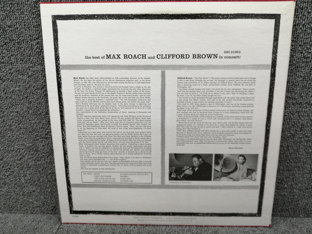 GNP Analog Record THE BEST OF MAX ROACH AND CLI