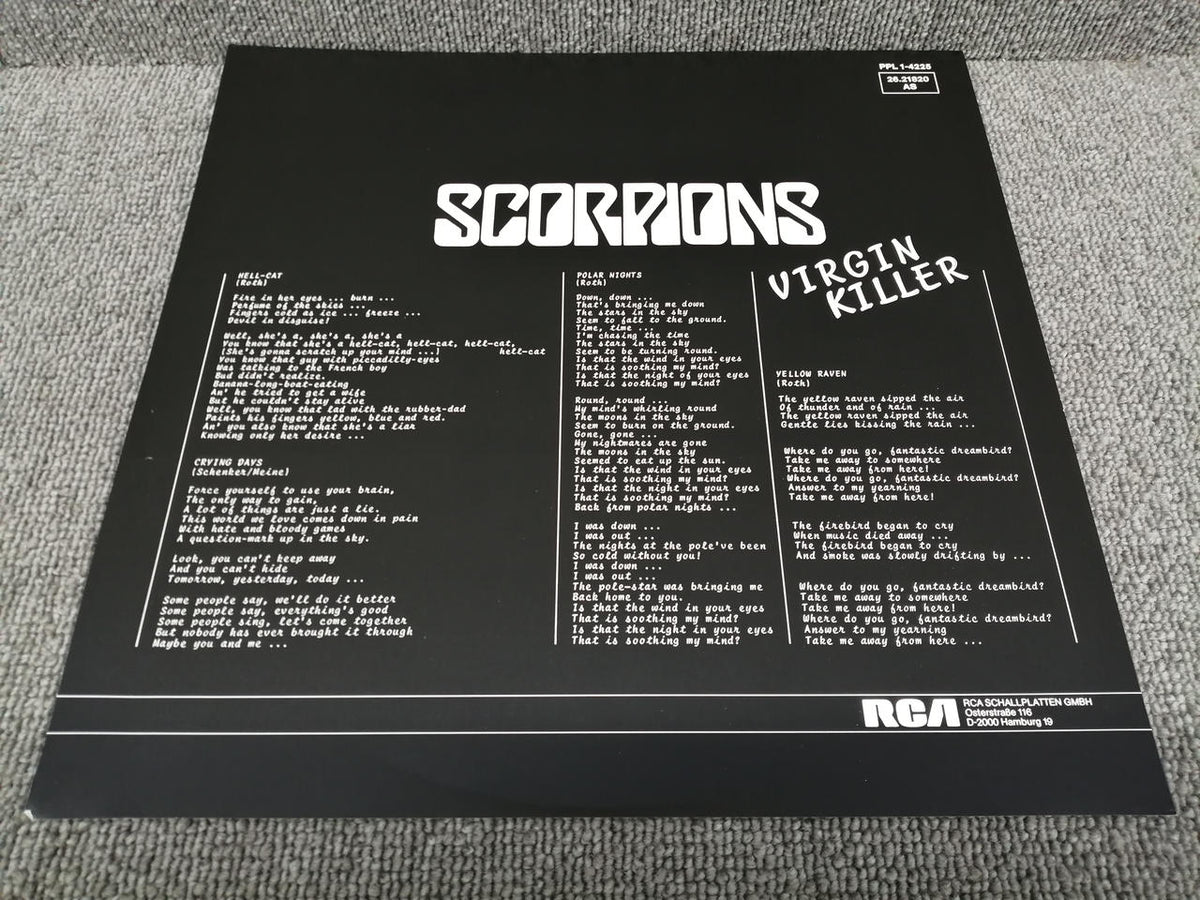 RCA Vinyl Record SCORPIONS VIRGIN KILLER