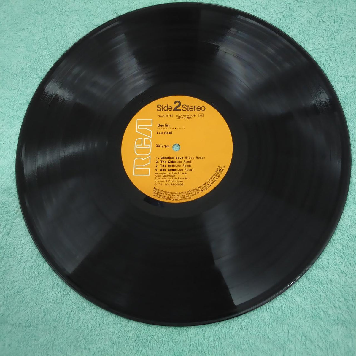 [JUNK] RCA Berlin/Lou Reed RCA-6181