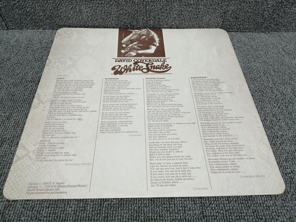 PURPLE RECORDS DAVID COVERDALE/WHITESNAKE TPS 3509